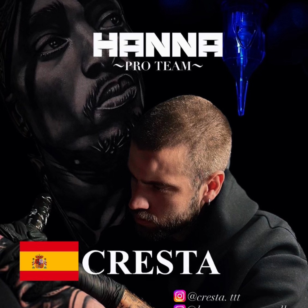 CRESTA タトゥーアーティスト HANNA TATTOO NEEDLES プロチーム スペイン