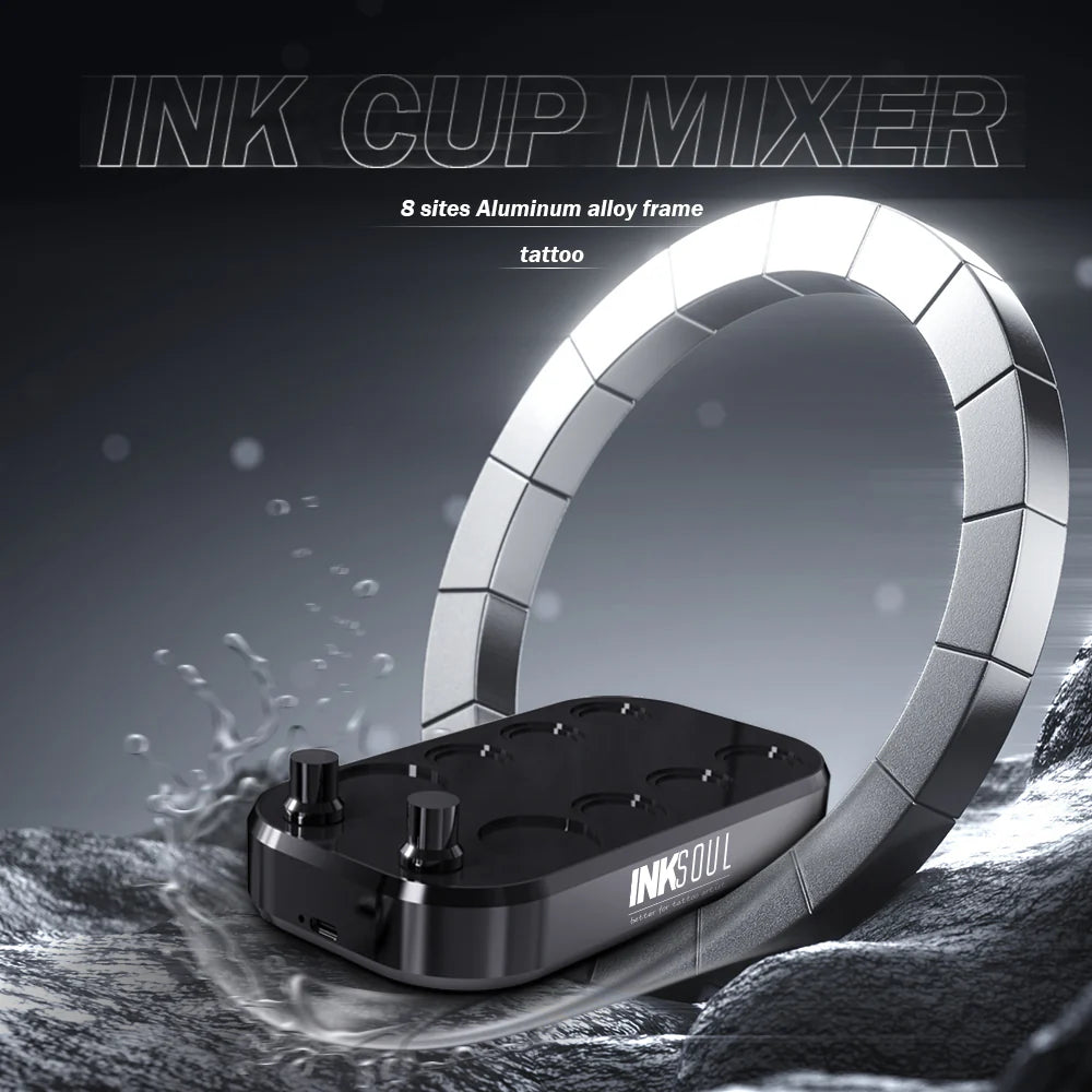 タトゥー用 電動インクミキサー 8カップ|自動ミキシング・速度調整・高効率モデル INKSOUL ※現在予約販売中