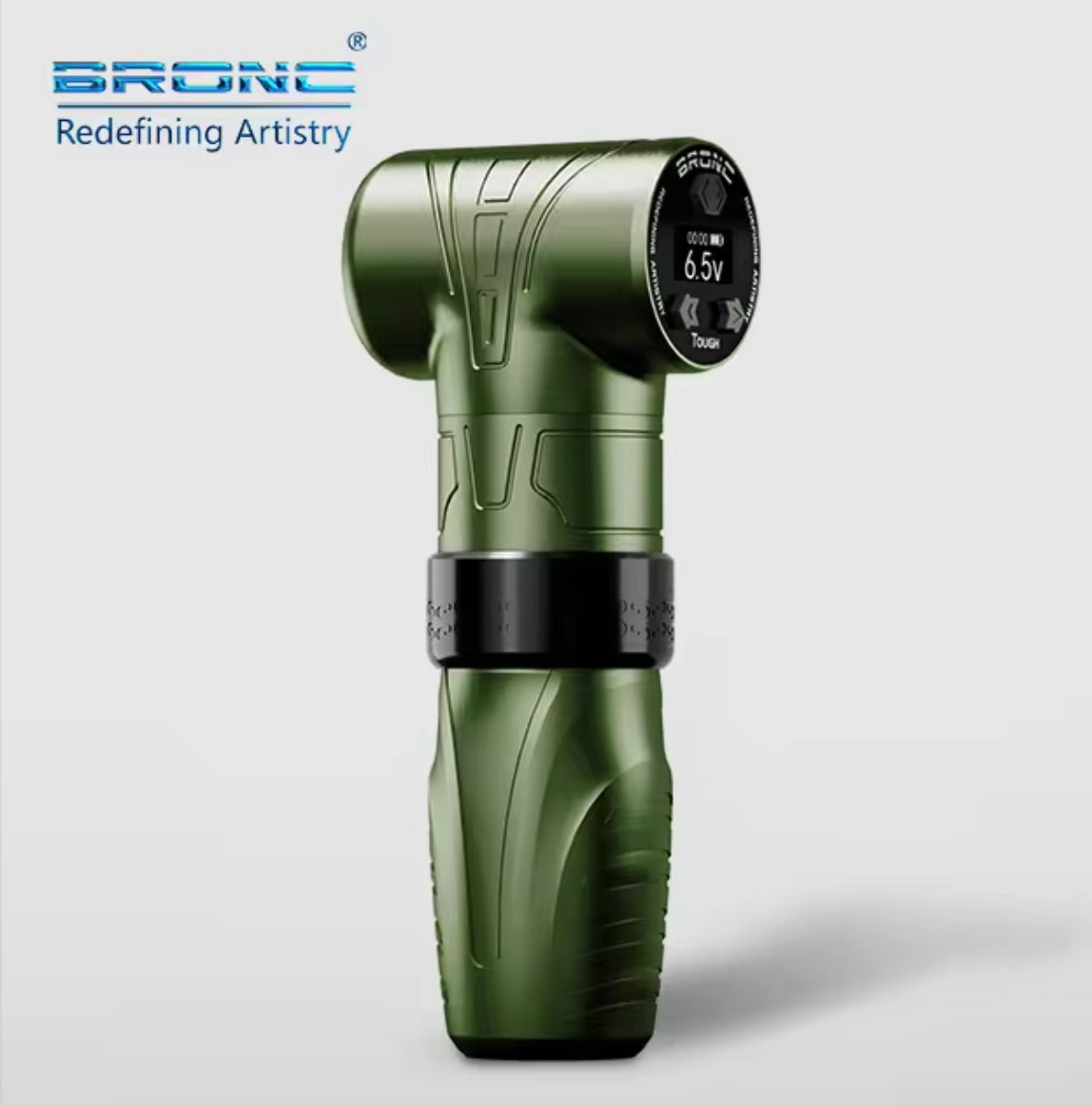 BRONC TOUGH タトゥーマシン｜ストローク調整 2.6〜4.3mm｜高出力・低振動｜Type-C充電｜プロ仕様