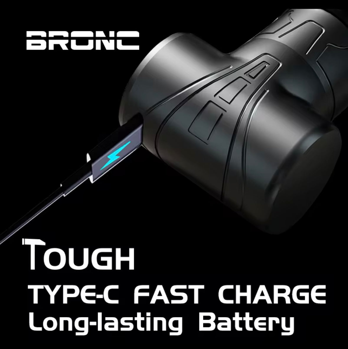 BRONC TOUGH タトゥーマシン｜ストローク調整 2.6〜4.3mm｜高出力・低振動｜Type-C充電｜プロ仕様