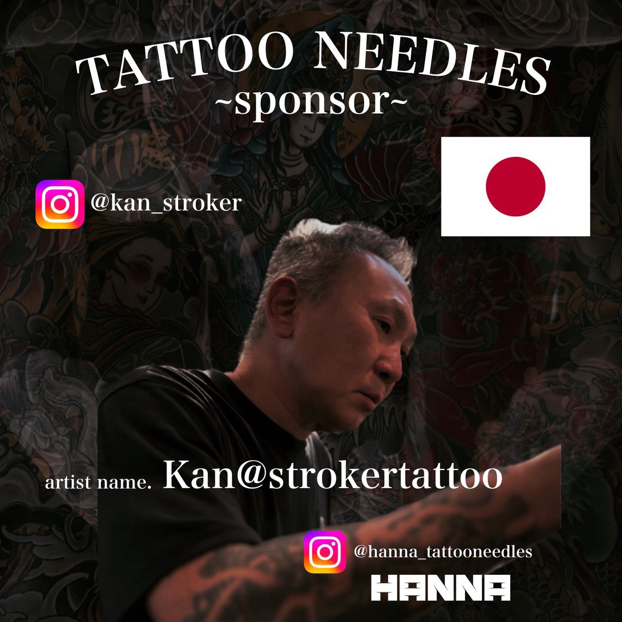 tatuya　プロフに詳細 HANNA TATTOO NEEDLES PRO TEAM